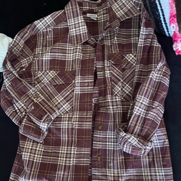 Carhartt Women's Button Down Size M Plaid Lightweight Shirt - Picture 1 of 4